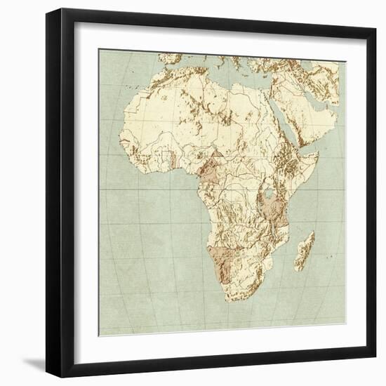 Map of Africa-Mikkel Juul-Framed Premium Photographic Print