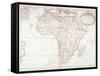 Map of Africa-Fototeca Gilardi-Framed Stretched Canvas