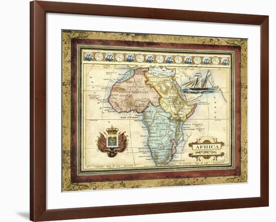 Map of Africa-Vision Studio-Framed Art Print