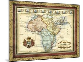 Map of Africa-Vision Studio-Mounted Art Print