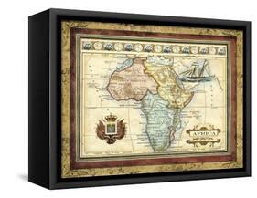 Map of Africa-Vision Studio-Framed Stretched Canvas