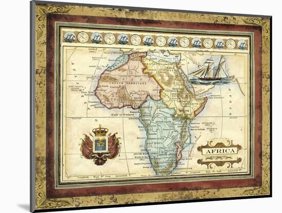 Map of Africa-Vision Studio-Mounted Art Print