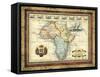 Map of Africa-Vision Studio-Framed Stretched Canvas