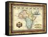 Map of Africa-Vision Studio-Framed Stretched Canvas