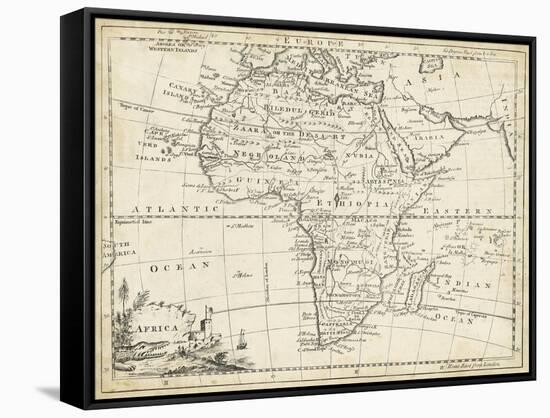 Map of Africa-T. Jeffreys-Framed Stretched Canvas