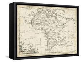 Map of Africa-T. Jeffreys-Framed Stretched Canvas