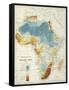 Map Of Africa-null-Framed Stretched Canvas
