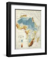 Map Of Africa-null-Framed Premium Giclee Print