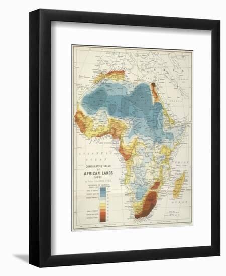 Map Of Africa-null-Framed Premium Giclee Print