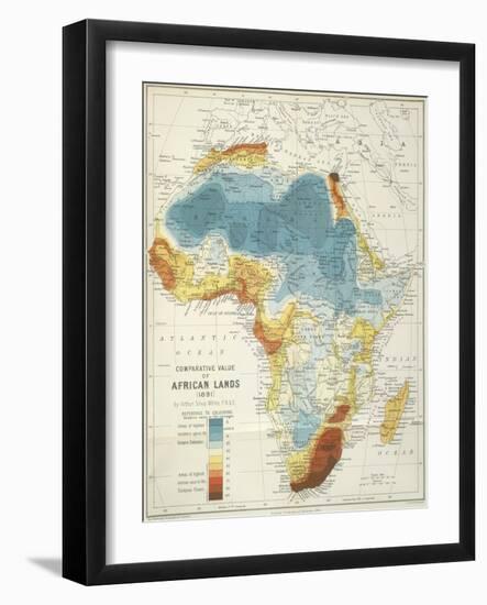 Map Of Africa-null-Framed Giclee Print