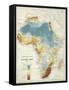 Map Of Africa-null-Framed Stretched Canvas