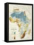 Map Of Africa-null-Framed Stretched Canvas