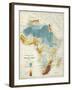 Map Of Africa-null-Framed Giclee Print