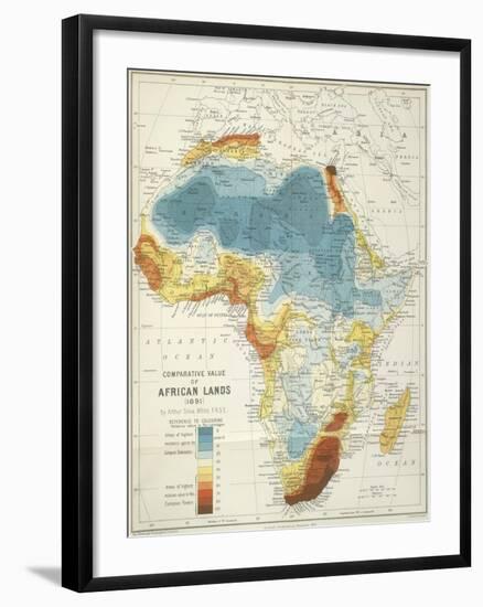 Map Of Africa-null-Framed Giclee Print