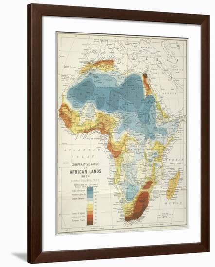 Map Of Africa-null-Framed Giclee Print