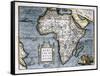 Map of Africa-Abraham Ortelius-Framed Stretched Canvas