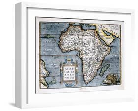 Map of Africa-Abraham Ortelius-Framed Art Print