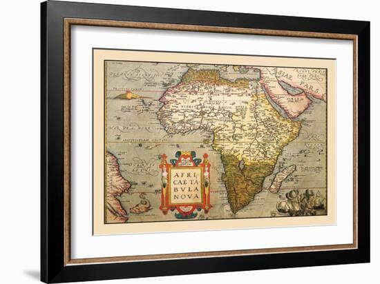 Map of Africa-Abraham Ortelius-Framed Art Print