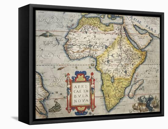 Map of Africa-null-Framed Stretched Canvas