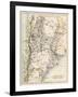 Map of Agentina, Uruguay, and Paraguay in the 1870s-null-Framed Giclee Print