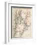 Map of Agentina, Uruguay, and Paraguay in the 1870s-null-Framed Giclee Print