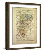 Map of Aisne France-null-Framed Giclee Print