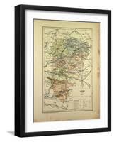 Map of Aisne France-null-Framed Giclee Print