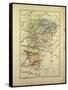 Map of Aisne France-null-Framed Stretched Canvas