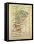 Map of Aisne France-null-Framed Stretched Canvas