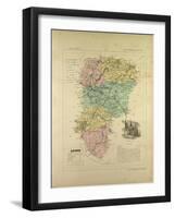 Map of Aisne France-null-Framed Giclee Print