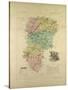 Map of Aisne France-null-Stretched Canvas