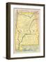 Map of Alabama-null-Framed Art Print