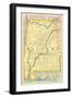 Map of Alabama-null-Framed Art Print