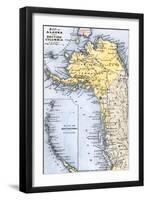 Map of Alaska, the Aleutian Islands, and British Columbia, 1872-null-Framed Giclee Print