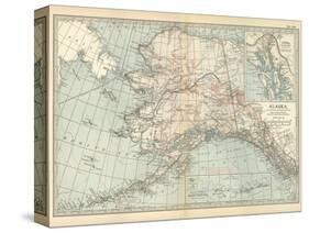 Map of Alaska. United States. Inset Maps of Sitka, and Aleutian Islands-Encyclopaedia Britannica-Stretched Canvas