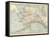 Map of Alaska. United States. Inset Maps of Sitka, and Aleutian Islands-Encyclopaedia Britannica-Framed Stretched Canvas