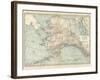 Map of Alaska. United States. Inset Maps of Sitka, and Aleutian Islands-Encyclopaedia Britannica-Framed Art Print