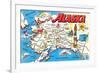 Map of Alaska-null-Framed Premium Giclee Print