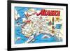 Map of Alaska-null-Framed Premium Giclee Print