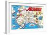 Map of Alaska-null-Framed Art Print