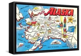 Map of Alaska-null-Framed Stretched Canvas