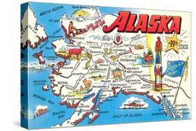 Map of Alaska-null-Stretched Canvas