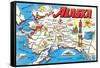 Map of Alaska-null-Framed Stretched Canvas