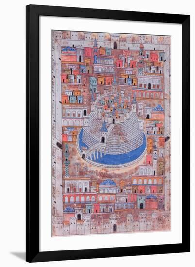 Map of Aleppo, C.1600-null-Framed Giclee Print