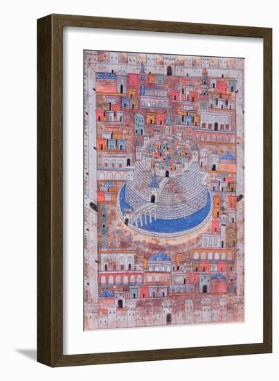 Map of Aleppo, C.1600-null-Framed Giclee Print