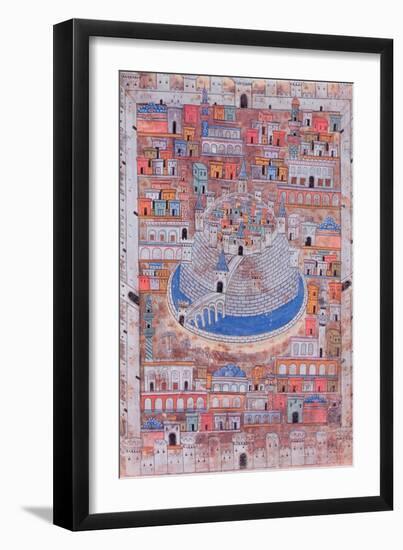 Map of Aleppo, C.1600-null-Framed Giclee Print