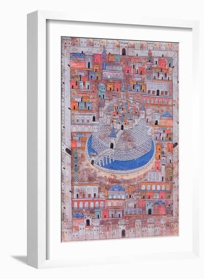 Map of Aleppo, C.1600-null-Framed Giclee Print