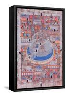Map of Aleppo, C.1600-null-Framed Stretched Canvas