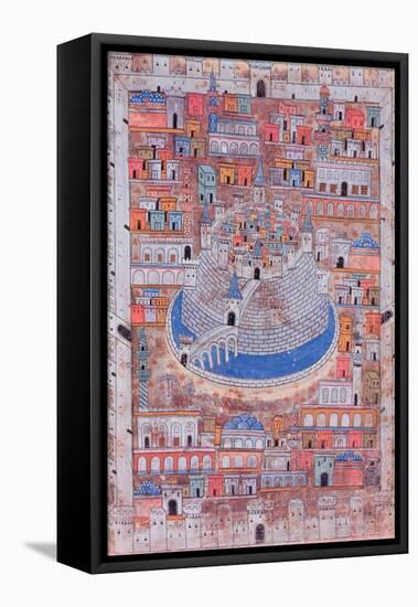 Map of Aleppo, C.1600-null-Framed Stretched Canvas