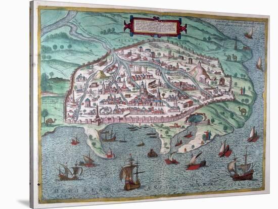 Map of Alexandria, Egypt, 17th Century-null-Stretched Canvas